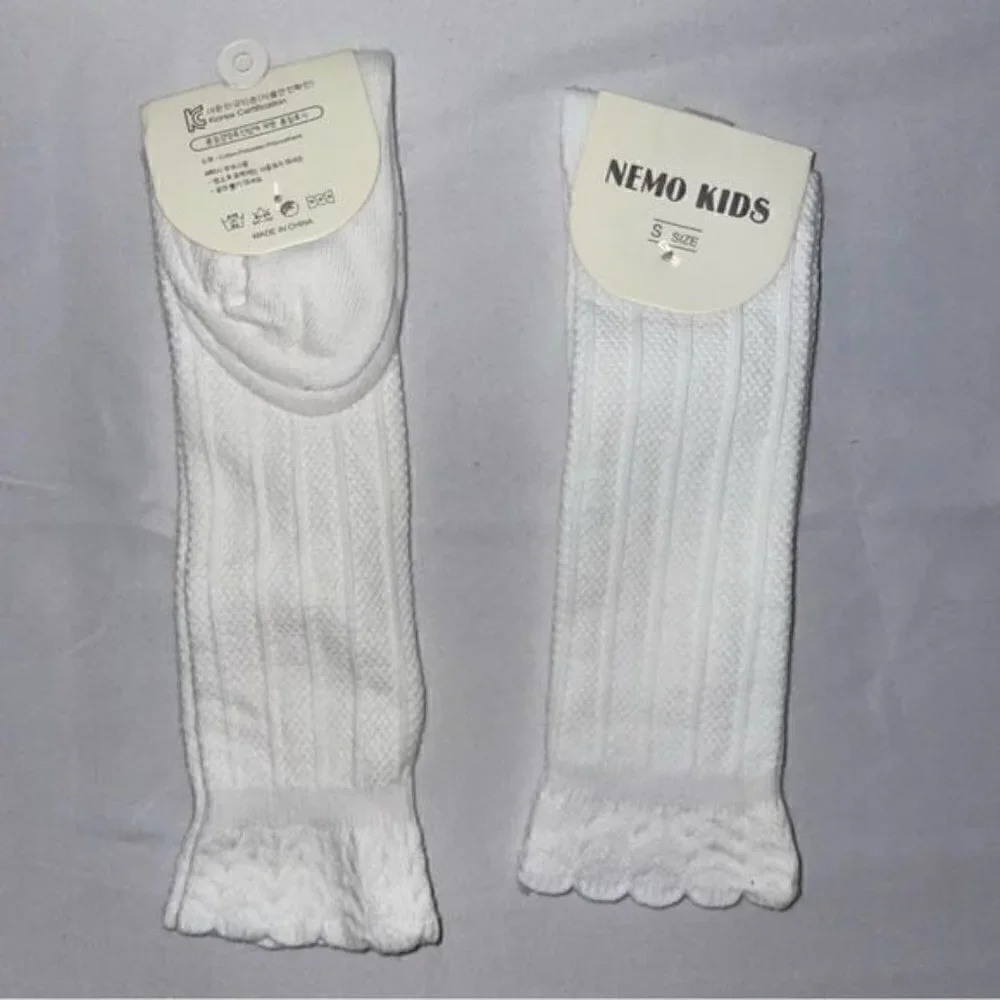 Nemo Kids Socks Newborn Knee High Boot Ribbed Knit Solid Socks Uniform Pull on